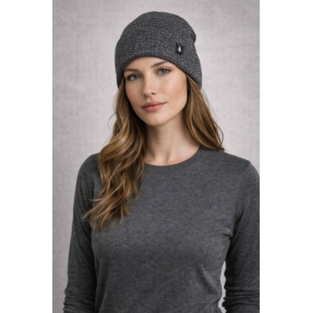 Smartwool Women's Black Double Layer Cozy Merino Wool Cabin Cuffed Beanie OS NWT